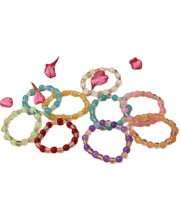 Crushed Glass & Pastel Beads Bracelets – Perfect for Kids, Girls & Women, Kanya Bhoj, Navratri & Return Gifts (Set of 9 Multicolor)