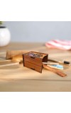 Wooden Pen Holder Stand – Pencil Cup, Makeup Brush Holder, Desk Organizer for Office, Home Decor & Art Supplies Storage