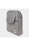 Brink Women's Grey Polyurethane Backpack - (M595)