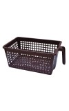 Hi Tech Sales No. 1 Basket for Fruit, vagitable, Stationary, Storage Basket & Container Small (Colour-Navy Blue, Brown, Chocolate), Plastic Handy Basket. (Brown)