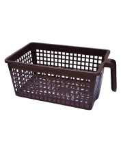 Hi Tech Sales No. 1 Basket for Fruit, vagitable, Stationary, Storage Basket & Container Small (Colour-Navy Blue, Brown, Chocolate), Plastic Handy Basket. (Brown)