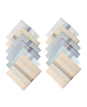 Hitech Sales 100% Pure Cotton Fabric Light Multi Color Soft, Durable, and Stylish Premium Collection XL Size Formal Handkerchiefs Hanky for Men Standard Set of 12 Pieces Easy Wash Regular use