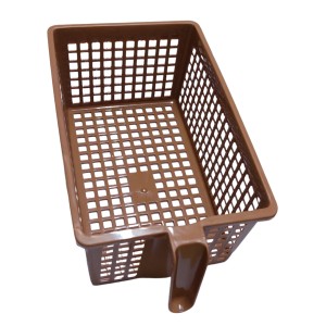 Hi Tech Sales No. 1 Basket for Fruit, vagitable, Stationary, Storage Basket & Container Small (Colour-Navy Blue, Brown, Chocolate), Plastic Handy Basket. (Chocolate)