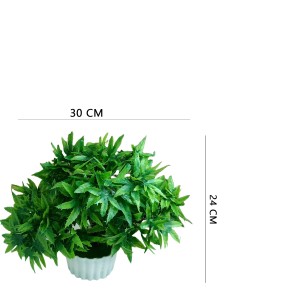 Hitech Artificial Green Bonsai with Pot for Home, Garden and Office Decor
