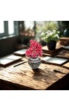 Artificial Flower Bunch with Designer Pot | 12.5 x 6.5 Inches Decorative Faux Floral Vase for Home, Office & Gift Use
