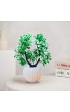 HiTechMart Artificial Heart-Shaped Green Plant in Vase – Lifelike Faux Bonsai Tree for Home Décor, Office, Living Room, Table Centerpiece, and Gift – Elegant & Maintenance-Free