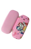 3D Hard Cover Large Capacity Waterproof Cute Pencil Case Stationery Cosmetic Box with Compartments Pencil Case for Kids Boys Cute Pen Pouch for Kindergarten and School (Pink Unicorns)