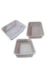 Plastic Storage Basket set of 3 | Multipurpose Rectangular Organizer Basket for Kitchen, Bathroom, Office & Home for daily use.