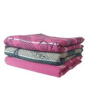 Hitech Sales Single Bed Khadi Cotton Khes Comforter Blanket Chadar for All Seasons, Soft Lightweight Thin Layer Multicolor Chadar Set of 3