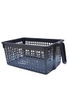 Hi Tech Sales No. 1 Basket for Fruit, vagitable, Stationary, Storage Basket & Container Small (Colour-Navy Blue, Brown, Chocolate), Plastic Handy Basket. (Navy Blue)