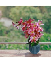 Artificial Lily Flower Bouquet for Home, Office, and Party Decor – Realistic Faux Lily Flowers