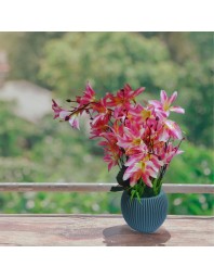 Artificial Lily Flower Bouquet for Home, Office, and Party Decor – Realistic Faux Lily Flowers