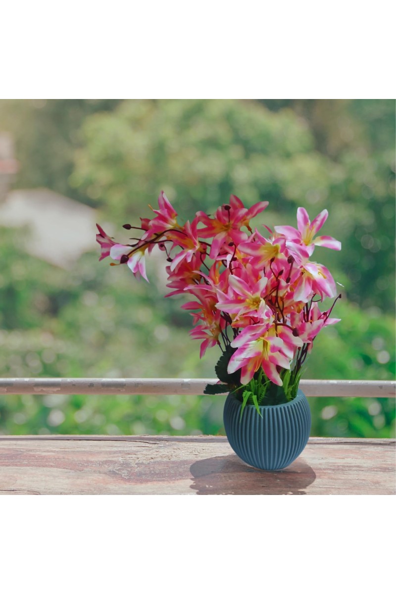 Artificial Lily Flower Bouquet for Home, Office, and Party Decor – Realistic Faux Lily Flowers