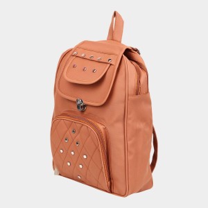 Brink Women's Tan Polyurethane Backpack - (M644) Brink Women's Tan Polyurethane Backpack - (M644)