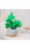 HiTechMart Artificial Green Plant with Vase – Realistic Faux Decorative Flower Arrangement for Home, Office, Table, Desk, Shelf & Indoor Décor – Maintenance-Free, Lifelike Indoor Decoration