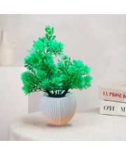 HiTechMart Artificial Green Plant with Vase – Realistic Faux Decorative Flower Arrangement for Home, Office, Table, Desk, Shelf & Indoor Décor – Maintenance-Free, Lifelike Indoor Decoration