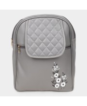 Brink Women's Grey Polyurethane Backpack - (M595)