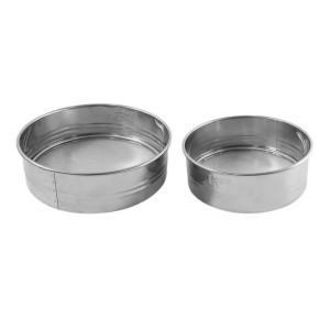 Stainless Steel Fine Mesh Atta Chalni Sieve Set (2 Piece) | Multipurpose Flour Sifter & Kitchen Strainer for Atta, Maida, Suji, Rice Flour & Baking Use