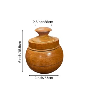 Handcrafted Wooden Jar with Lid | Multipurpose Storage Container for Kitchen, Sugar, salt,dry fruits & Home DÃ©coration (Pack of 3)