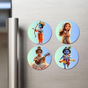 Shiva, Shakti, Ganesha, Kartikeya, and Krishna. Fridge Magnets 4 Piece Set | 3 Inch Round Wall Fridge Decor (F23198) Shiva, Shakti, Ganesha, Kartikeya, and Krishna. Fridge Magnets 4 Piece Set | 3 Inch Round Wall Fridge Decor (F23198)