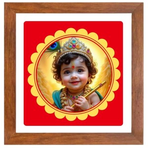 Baby Krishna Digital Photo In Square Frame, Size 14x14 Inch | Hindu Religious Picture For Home Temple, Office & Gift | Wall Art & Pooja Decor (F10577) Baby Krishna Digital Photo In Square Frame, Size 14x14 Inch | Hindu Religious Picture For Home Temple, Office & Gift | Wall Art & Pooja Decor (F10577)