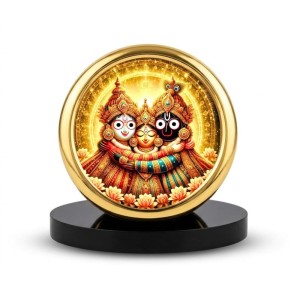 Car Desk/Table Top Lord Jagannath Metal Golden Photo Stand 2x2 Inches, Compact & Stylish Spiritual Display for Car, Home & Office (Pack of 1) (F18850) Car Desk/Table Top Lord Jagannath Metal Golden Photo Stand 2x2 Inches, Compact & Stylish Spiritual Display for Car, Home & Office (Pack of 1) (F18850)