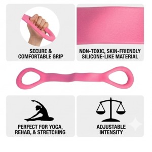 Yoga Stretch Resistance Band for Women & Men, Light Strength Training Elastic Loop Band for Home Workout, Pilates, Flexibility, Mobility & Physical Therapy Exercise Equipment, Pink Yoga Stretch Resistance Band for Women & Men, Light Strength Training Elastic Loop Band for Home Workout, Pilates, Flexibility, Mobility & Physical Therapy Exercise Equipment, Pink