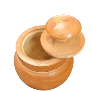 Handcrafted Wooden Jar with Lid | Multipurpose Storage Container for Kitchen, Sugar, salt,dry fruits & Home DÃ©coration (Pack of 3)