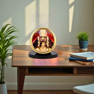Car Desk/Table Top Kali Matha Metal Golden Photo Stand 2x2 Inches, Compact & Stylish Spiritual Display for Car, Home & Office (Pack of 1) (F18741) Car Desk/Table Top Kali Matha Metal Golden Photo Stand 2x2 Inches, Compact & Stylish Spiritual Display for Car, Home & Office (Pack of 1) (F18741)