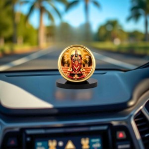 Car Desk/Table Top Lord Venkateswara Metal Golden Photo Stand 2x2 Inches, Compact & Stylish Spiritual Display for Car, Home & Office (Pack of 1) (F18675) Car Desk/Table Top Lord Venkateswara Metal Golden Photo Stand 2x2 Inches, Compact & Stylish Spiritual Display for Car, Home & Office (Pack of 1) (F18675)