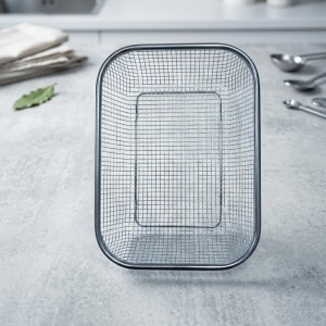 Stainless Steel Wire Mesh Basket for Kitchen & Home Storage | Multipurpose Rectangular Mesh Tray Basket for Fruits, Vegetables, Utensils & Organizer Use | Rust Resistant Metal Storage Basket Stainless Steel Wire Mesh Basket for Kitchen & Home Storage | Multipurpose Rectangular Mesh Tray Basket for Fruits, Vegetables, Utensils & Organizer Use | Rust Resistant Metal Storage Basket