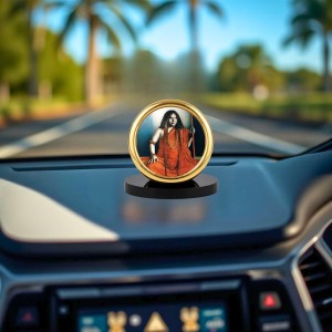 Car Desk/Table Top Acharya Srimat Swami Pranabanandaji Maharaj Metal Golden Photo Stand 2x2 Inches, Compact & Stylish Spiritual Display for Car, Home & Office (Pack of 1) (F18522) Car Desk/Table Top Acharya Srimat Swami Pranabanandaji Maharaj Metal Golden Photo Stand 2x2 Inches, Compact & Stylish Spiritual Display for Car, Home & Office (Pack of 1) (F18522)