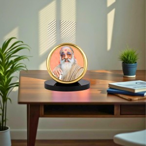 Car Desk/Table Top Swami Chinmayananda Ji Metal Golden Photo Stand 2x2 Inches, Compact & Stylish Spiritual Display for Car, Home & Office (Pack of 1) (F18550) Car Desk/Table Top Swami Chinmayananda Ji Metal Golden Photo Stand 2x2 Inches, Compact & Stylish Spiritual Display for Car, Home & Office (Pack of 1) (F18550)
