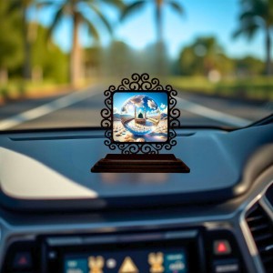 Car Desk/Table Top Muccaa Masidh Wooden Showpiece 3x4 Inches, Compact & Stylish Spiritual Display for Car, Home & Office (Pack of 1) (F19867) Car Desk/Table Top Muccaa Masidh Wooden Showpiece 3x4 Inches, Compact & Stylish Spiritual Display for Car, Home & Office (Pack of 1) (F19867)