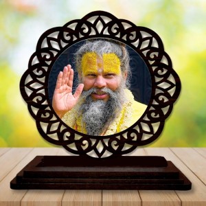 Car Desk/Table Top Premanand Ji Maharaj Wooden Showpiece 3x4 Inches, Compact & Stylish Spiritual Display for Car, Home & Office (Pack of 1) (F19729) Car Desk/Table Top Premanand Ji Maharaj Wooden Showpiece 3x4 Inches, Compact & Stylish Spiritual Display for Car, Home & Office (Pack of 1) (F19729)