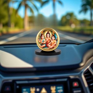 Car Desk/Table Top Rama Lakshmana Bharatha Metal Golden Photo Stand 2x2 Inches, Compact & Stylish Spiritual Display for Car, Home & Office (Pack of 1) (F18905) Car Desk/Table Top Rama Lakshmana Bharatha Metal Golden Photo Stand 2x2 Inches, Compact & Stylish Spiritual Display for Car, Home & Office (Pack of 1) (F18905)