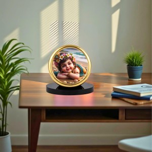 Car Desk/Table Top Little Krishna Metal Golden Photo Stand 2x2 Inches, Compact & Stylish Spiritual Display for Car, Home & Office (Pack of 1) (F18456) Car Desk/Table Top Little Krishna Metal Golden Photo Stand 2x2 Inches, Compact & Stylish Spiritual Display for Car, Home & Office (Pack of 1) (F18456)