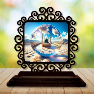 Car Desk/Table Top Muccaa Masidh Wooden Showpiece 3x4 Inches, Compact & Stylish Spiritual Display for Car, Home & Office (Pack of 1) (F19867) Car Desk/Table Top Muccaa Masidh Wooden Showpiece 3x4 Inches, Compact & Stylish Spiritual Display for Car, Home & Office (Pack of 1) (F19867)