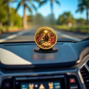 Car Desk/Table Top Lord Jesus Metal Golden Photo Stand 2x2 Inches, Compact & Stylish Spiritual Display for Car, Home & Office (Pack of 1) (F18521) Car Desk/Table Top Lord Jesus Metal Golden Photo Stand 2x2 Inches, Compact & Stylish Spiritual Display for Car, Home & Office (Pack of 1) (F18521)
