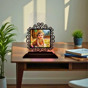 Car Desk/Table Top Little Krishna Wooden Showpiece 3x4 Inches, Compact & Stylish Spiritual Display for Car, Home & Office (Pack of 1) (F20012) Car Desk/Table Top Little Krishna Wooden Showpiece 3x4 Inches, Compact & Stylish Spiritual Display for Car, Home & Office (Pack of 1) (F20012)