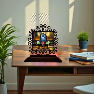 Car Desk/Table Top Lord Shiva Wooden Showpiece 3x4 Inches, Compact & Stylish Spiritual Display for Car, Home & Office (Pack of 1) (F19961) Car Desk/Table Top Lord Shiva Wooden Showpiece 3x4 Inches, Compact & Stylish Spiritual Display for Car, Home & Office (Pack of 1) (F19961)