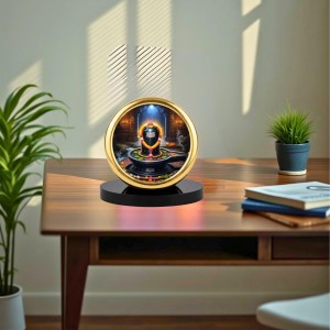 Car Desk/Table Top Shiva Lingam Metal Golden Photo Stand 2x2 Inches, Compact & Stylish Spiritual Display for Car, Home & Office (Pack of 1) (F20717) Car Desk/Table Top Shiva Lingam Metal Golden Photo Stand 2x2 Inches, Compact & Stylish Spiritual Display for Car, Home & Office (Pack of 1) (F20717)