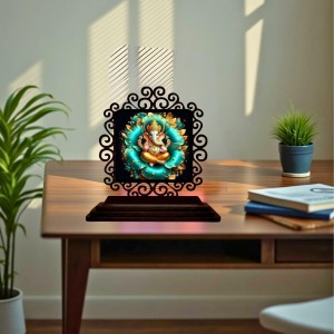 Car Desk/Table Top Lord Ganesha Wooden Showpiece 3x4 Inches, Compact & Stylish Spiritual Display for Car, Home & Office (Pack of 1) (F19948) Car Desk/Table Top Lord Ganesha Wooden Showpiece 3x4 Inches, Compact & Stylish Spiritual Display for Car, Home & Office (Pack of 1) (F19948)