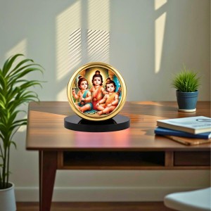 Car Desk/Table Top Rama Lakshmana Bharatha Metal Golden Photo Stand 2x2 Inches, Compact & Stylish Spiritual Display for Car, Home & Office (Pack of 1) (F18905) Car Desk/Table Top Rama Lakshmana Bharatha Metal Golden Photo Stand 2x2 Inches, Compact & Stylish Spiritual Display for Car, Home & Office (Pack of 1) (F18905)