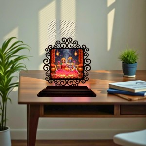 Car Desk/Table Top Lord Vishnu and Lakshmi Wooden Showpiece 3x4 Inches, Compact & Stylish Spiritual Display for Car, Home & Office (Pack of 1) (F20062) Car Desk/Table Top Lord Vishnu and Lakshmi Wooden Showpiece 3x4 Inches, Compact & Stylish Spiritual Display for Car, Home & Office (Pack of 1) (F20062)