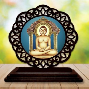 Car Desk/Table Top LordMahaviraa Wooden Showpiece 3x4 Inches, Compact & Stylish Spiritual Display for Car, Home & Office (Pack of 1) (F19564) Car Desk/Table Top LordMahaviraa Wooden Showpiece 3x4 Inches, Compact & Stylish Spiritual Display for Car, Home & Office (Pack of 1) (F19564)