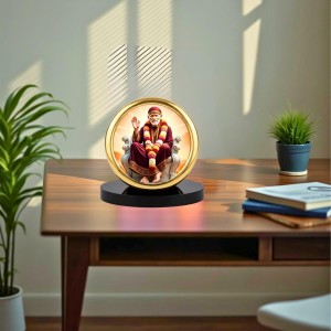 Car Desk/Table Top Lord Saibaba Metal Golden Photo Stand 2x2 Inches, Compact & Stylish Spiritual Display for Car, Home & Office (Pack of 1) (F18761) Car Desk/Table Top Lord Saibaba Metal Golden Photo Stand 2x2 Inches, Compact & Stylish Spiritual Display for Car, Home & Office (Pack of 1) (F18761)