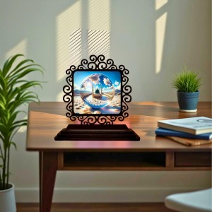 Car Desk/Table Top Muccaa Masidh Wooden Showpiece 3x4 Inches, Compact & Stylish Spiritual Display for Car, Home & Office (Pack of 1) (F19867) Car Desk/Table Top Muccaa Masidh Wooden Showpiece 3x4 Inches, Compact & Stylish Spiritual Display for Car, Home & Office (Pack of 1) (F19867)