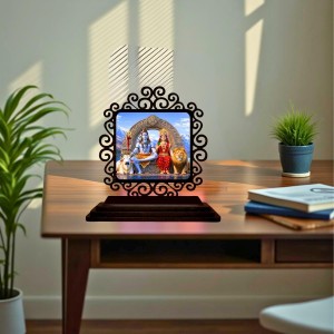 Car Desk/Table Top Lord Shiva and Parvathi Wooden Showpiece 3x4 Inches, Compact & Stylish Spiritual Display for Car, Home & Office (Pack of 1) (F19798) Car Desk/Table Top Lord Shiva and Parvathi Wooden Showpiece 3x4 Inches, Compact & Stylish Spiritual Display for Car, Home & Office (Pack of 1) (F19798)