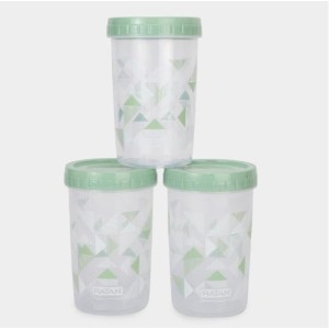 1 Litre Plastic Storage Container Set of 3 | Airtight Multipurpose Kitchen Containers for Dry Fruits, Snacks, Pulses, Sugar, Tea & Grocery Storage | BPA-Free Transparent Food Storage Jars